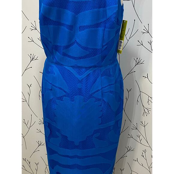 NWT GIANNI BINI Elizabeth Dress in Blue Macaw Lace Overlay Long Fringe Sz 6 NEW - Picture 3 of 6